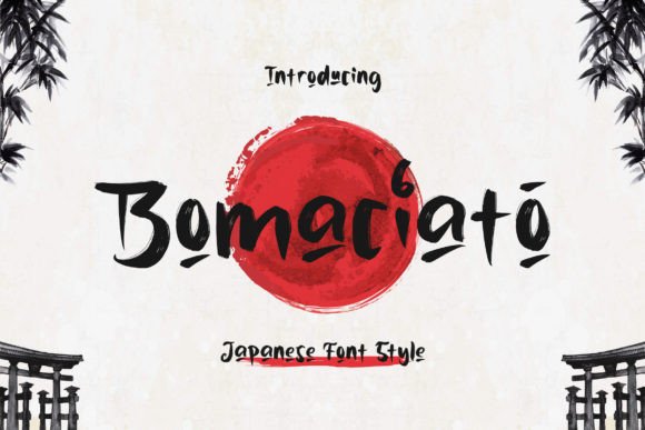 Bomaciato: A Modern Brush Display Font with Japanese Calligraphy Soul