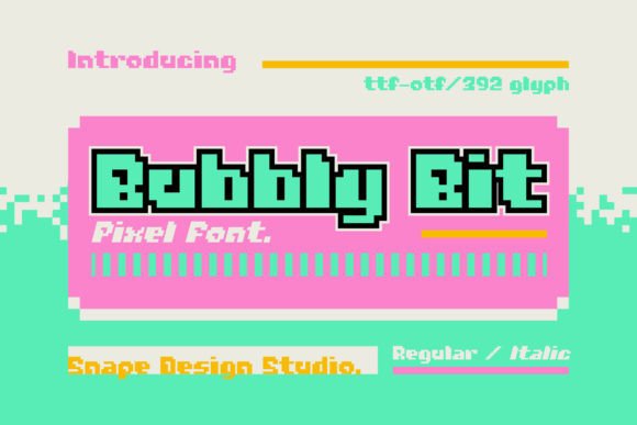 Bubbly Bit: A Retro Pixel Display Font for Small Business Owners