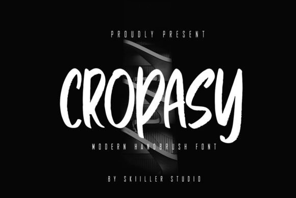 Cropasy: A Brush Display Font for Handmade Design