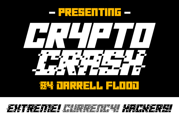 Crypto Crash: A Sci-Fi Robot Display Font for Bold Branding