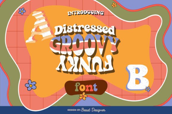 Distressed Groovy Funky: A Display Font with Warm, Lived-In Charm