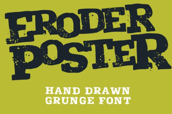 Eroder Poster: A Hand-Drawn Display Font With Editorial Grit