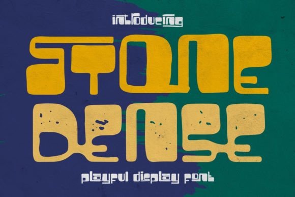 Stone Dense: A Playful Display Font for Handmade Products