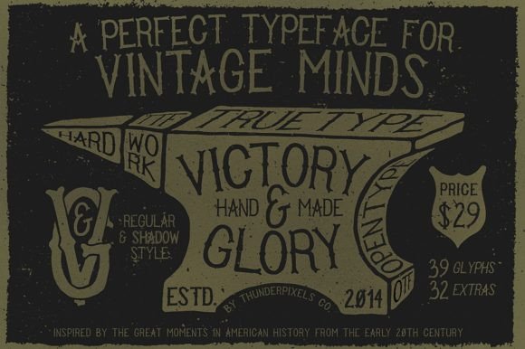 Victory and Glory: A Display Font with Vintage Soul