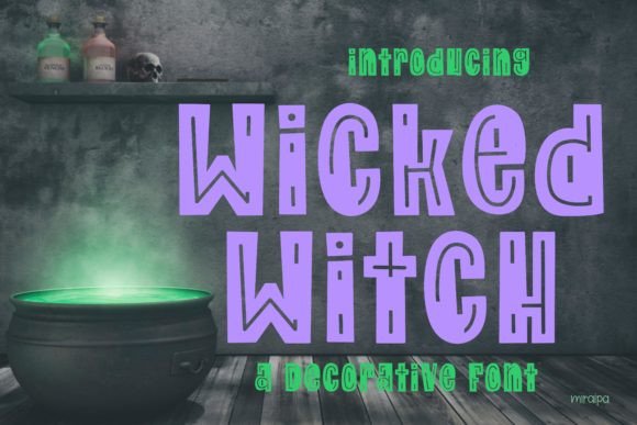 Wicked Witch: A Spooky-Whimsical Display Font for Small Business Branding